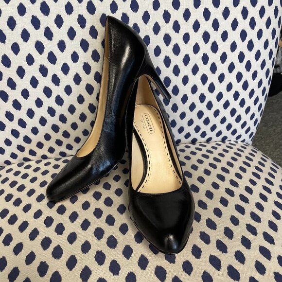 Coach Black High Heels size 8 - Picture 1 of 7